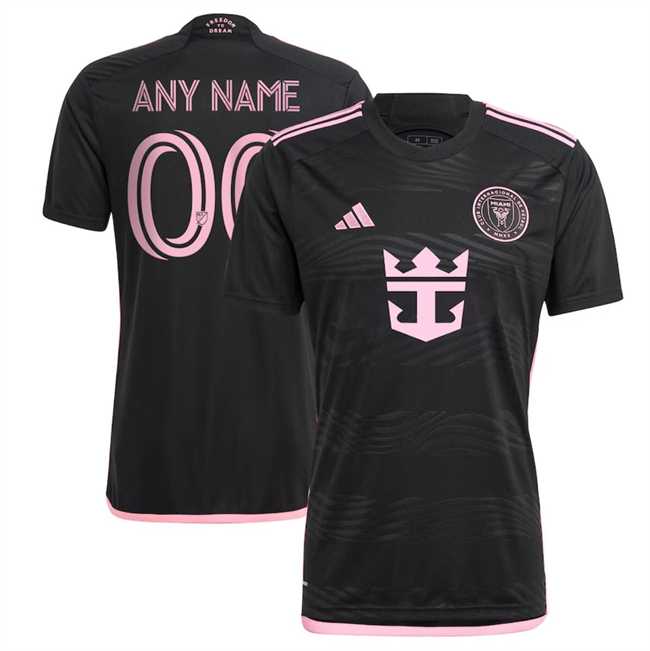 Mens Inter Miami CF Blank Black 2024-25 Away Soccer Jersey->->Custom Jersey